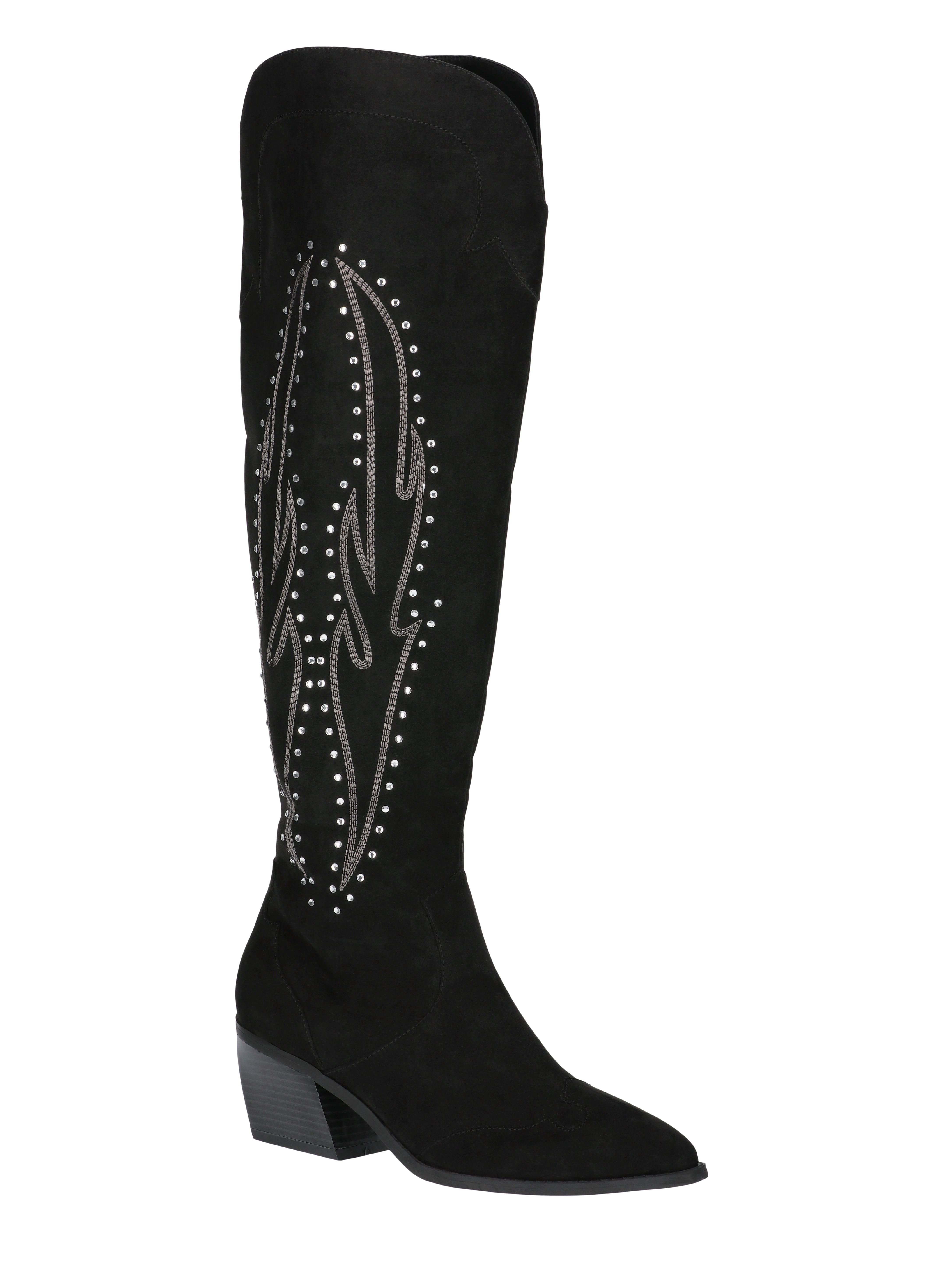 No Boundaries Women's Over the Knee Bling Western Boots