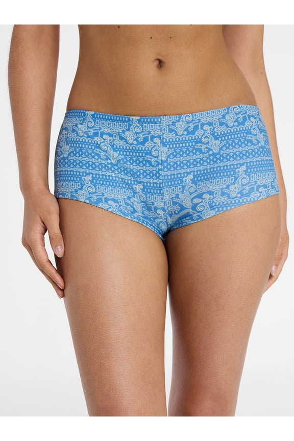 Paisley Bikini Boyshorts, Women's XXS-XXL