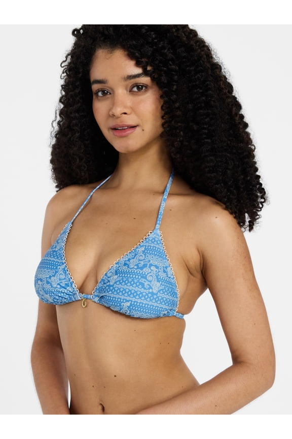 Paisley Triangle Bikini Top, Women's XXS-XXL