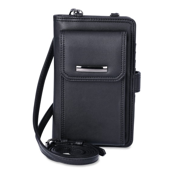 No Boundaries Women's Phone Crossbody Bag, Black