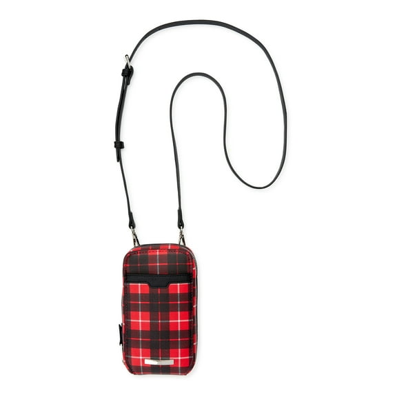 No Boundaries Women's Phone Zip Around Crossbody Bag