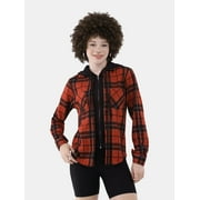 No Boundaries Women's Plaid Shirt