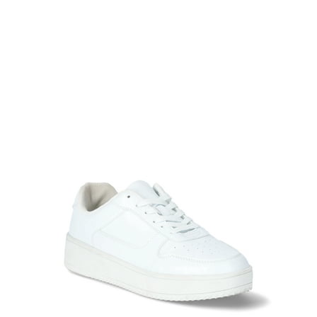 No Boundaries Women's Platform Casual Lace Up Sneakers, Wide Width Available