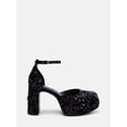 thumbnail image 1 of No Boundaries Women's Platform Dress Sequin Heels, 1 of 6