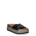 thumbnail image 1 of No Boundaries Women's Platform Footbed Sandal, 1 of 6