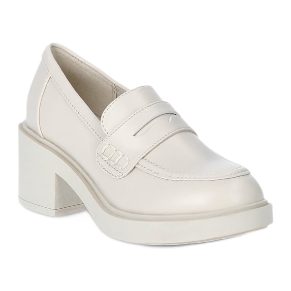 No Boundaries Women's Platform Heeled Penny Loafers