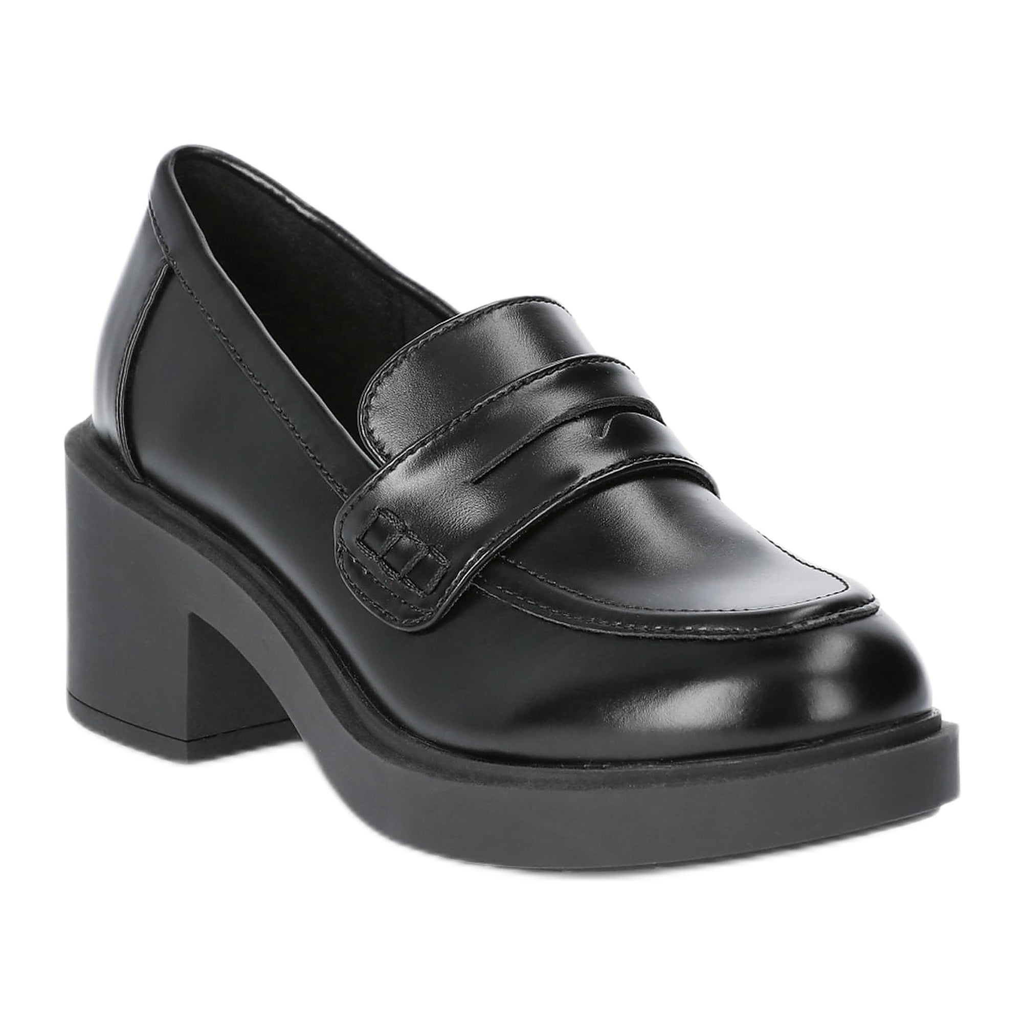 No Boundaries Women's Platform Heeled Penny Loafers