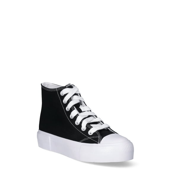No Boundaries Platform Lace Up Hi Top Sneakers, Women's