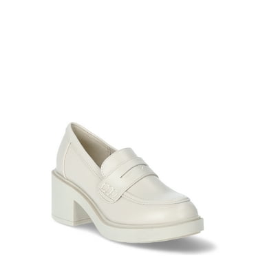 No Boundaries Women's Platform Heeled Penny Loafers
