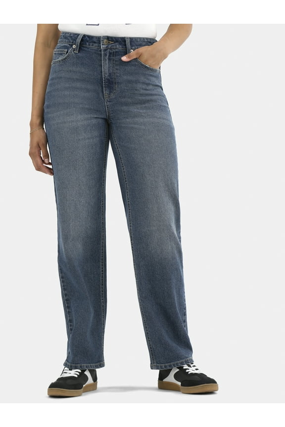 Women's Plus High-Rise Straight Leg Jeans, 30” and 32" Inseam, Sizes 00-24W