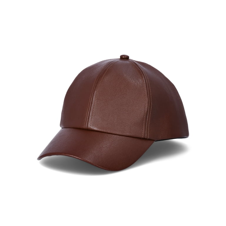 Faux leather ball cap new arrivals