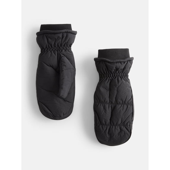 No Boundaries Women's Puffer Nylon Mittens, L/XL