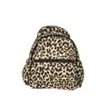 thumbnail image 1 of No Boundaries Women’s Hands Free Puffy Mini Backpack, Leopard, 1 of 5