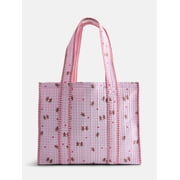 Quilted Tote Bag, Women's, Pink Marshmallow Gingerbread