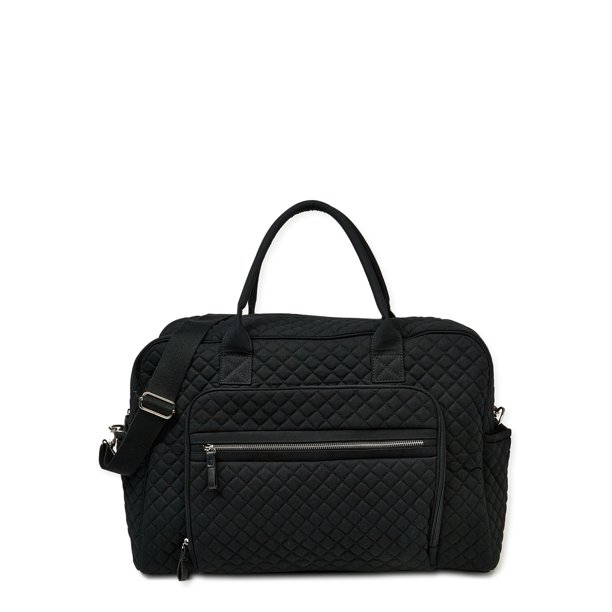 No Boundaries Women's Quilted Weekender Duffle Bag with Multi