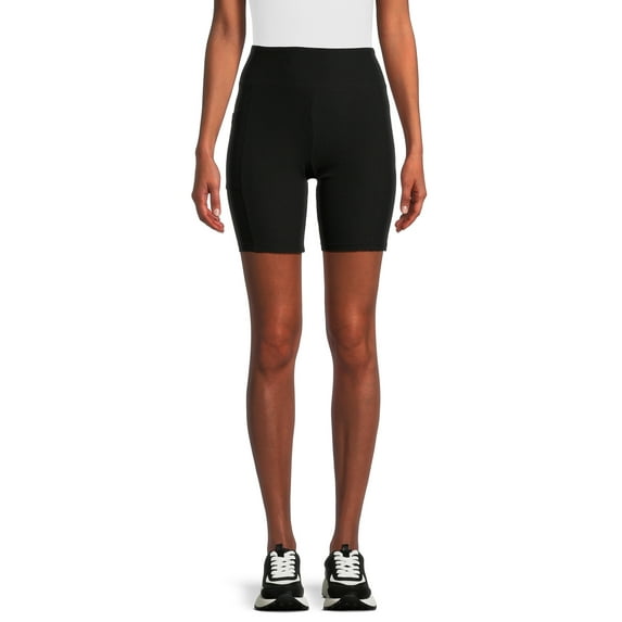 No Boundaries Women's Rayon Juniors Ribbed Bike Shorts