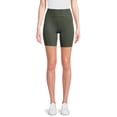 thumbnail image 1 of No Boundaries Women's Rayon Ribbed Bike Shorts, 1 of 5