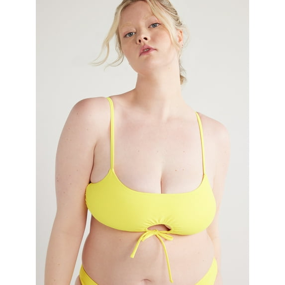 No Boundaries Women's Reversible Keyhole Bralette Bikini Top, Sizes XS-XL