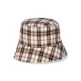 thumbnail image 1 of No Boundaries Women's Reversible Plaid Bucket Hat, Mustard, 1 of 3