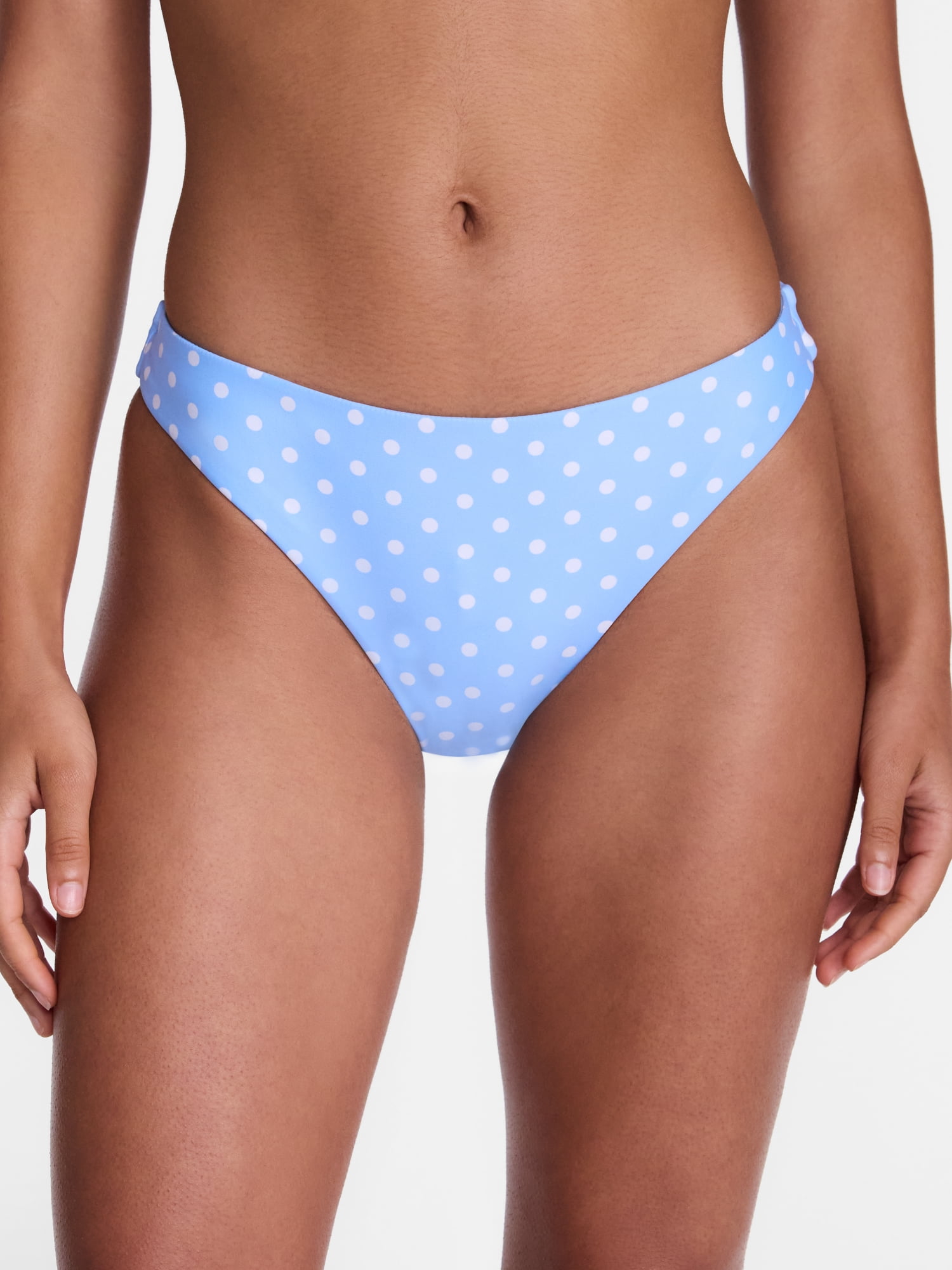 No Boundaries Reversible Polka Dot Hipster Bikini Bottoms, Women's XXS-XXL