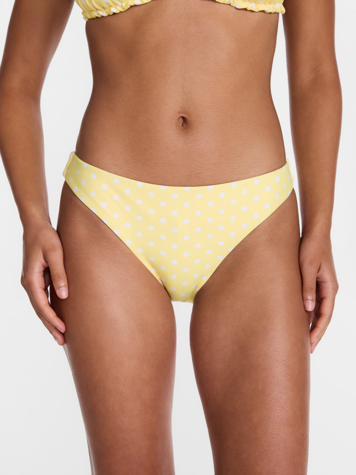 No Boundaries Reversible Polka Dot Hipster Bikini Bottoms, Women's XXS-XXL
