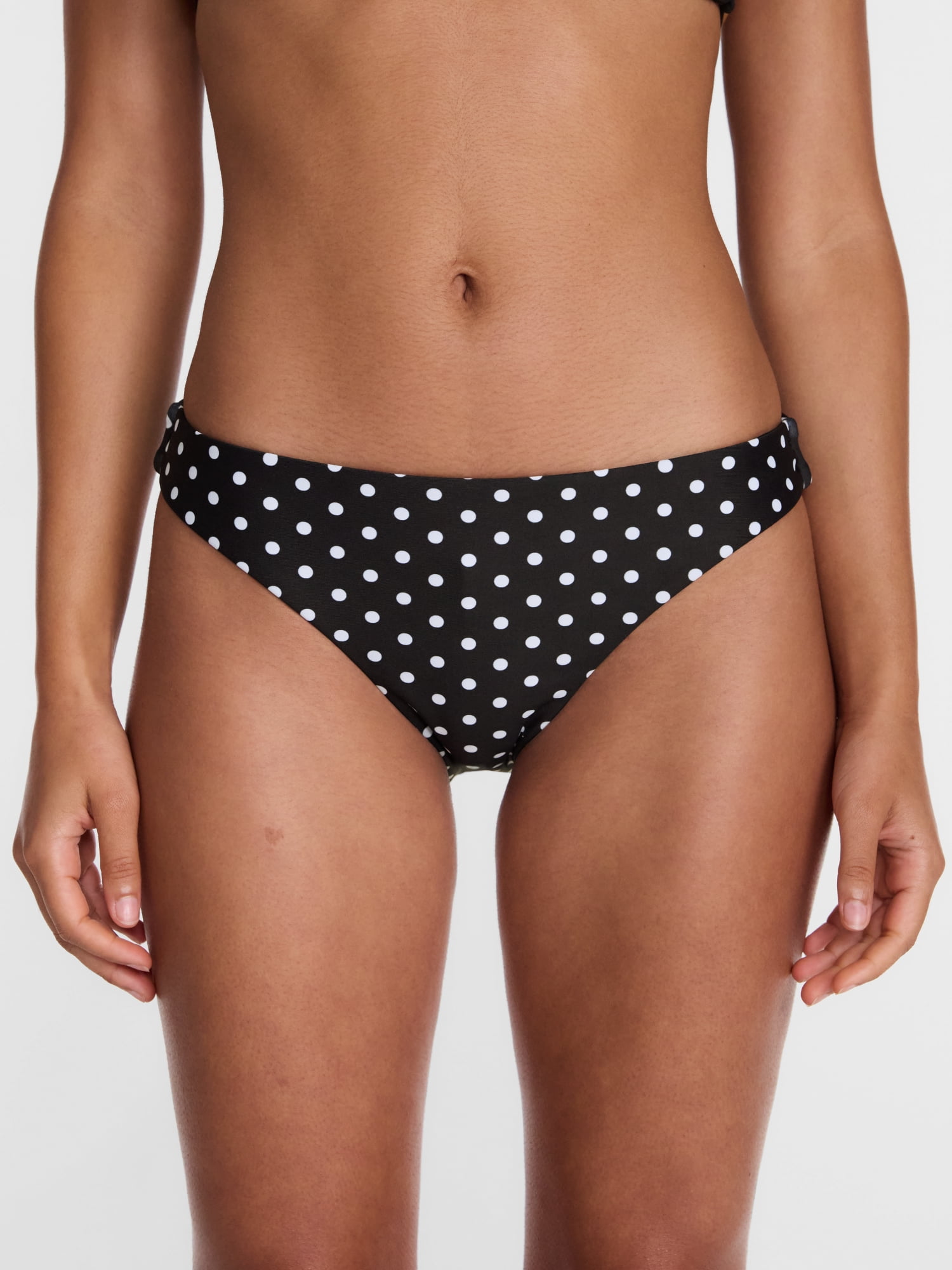 No Boundaries Reversible Polka Dot Hipster Bikini Bottoms, Women's XXS-XXL