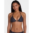 thumbnail image 1 of No Boundaries Reversible Polka Dot Triangle Bikini Top, Women's XXS-XXL, 1 of 5