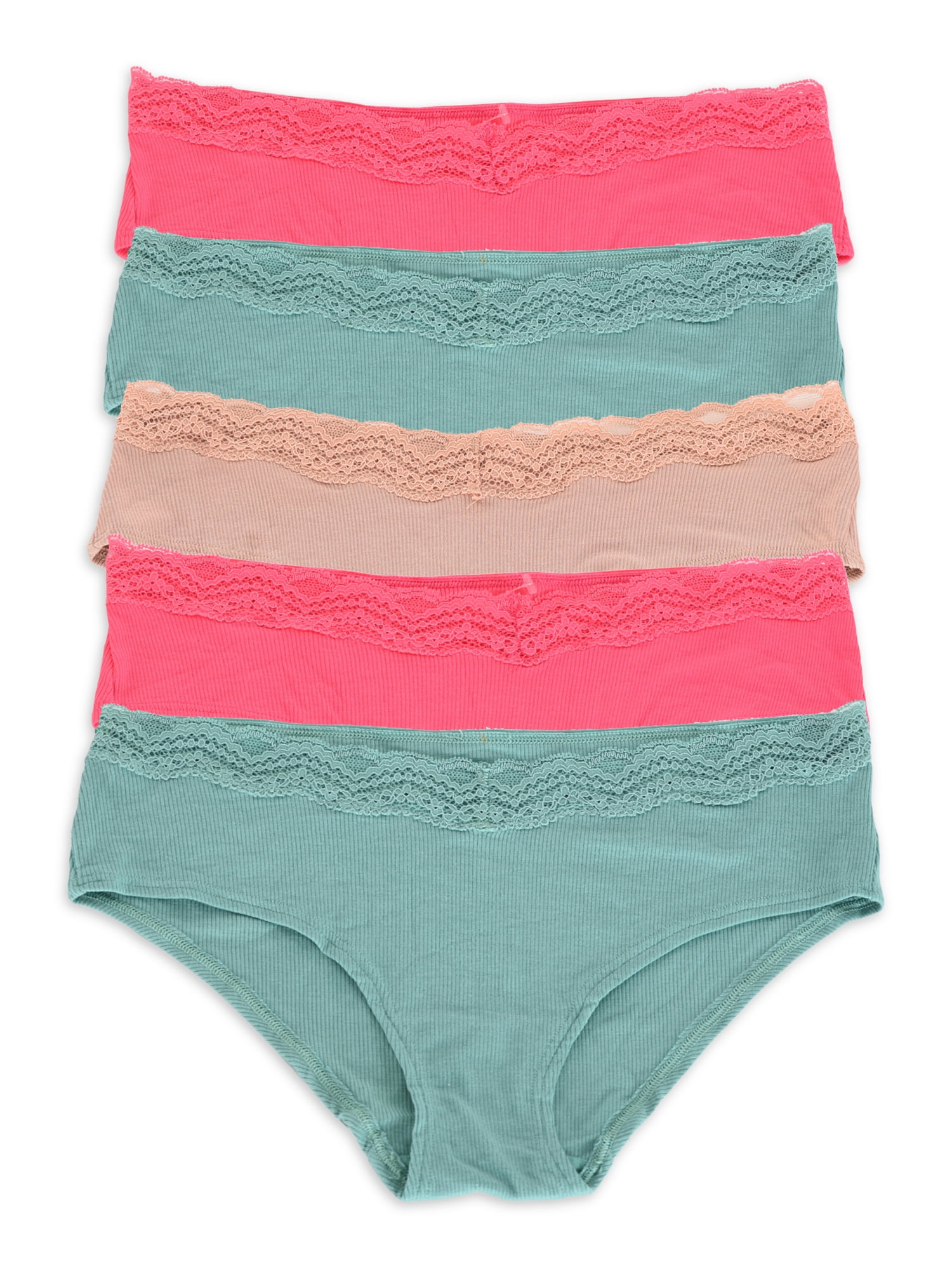 Ava Rib Knit Cotton Lace Trim Tank Top and Panty Thong 2pc Set – Mint Market