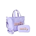 thumbnail image 1 of No Boundaries Women's Road Trip Tote and Pouch Set, 2-Piece Lavender, 1 of 4
