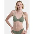 thumbnail image 1 of No Boundaries Women's Sculpting Triangle Swim Top, Sizes XXS-XXL, 1 of 5
