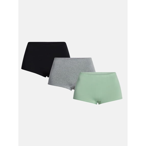 No Boundaries Seamless Boyshorts, 3 Pack, Women’s, Sizes XS-XXXL