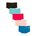No Boundaries Women's Seamless Boyshort Panties, 5Pack