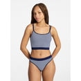 thumbnail image 1 of No Boundaries Seamless Cami Bra and Thong Panty Set, 2-Piece, Women's XS-XXXL, 1 of 5