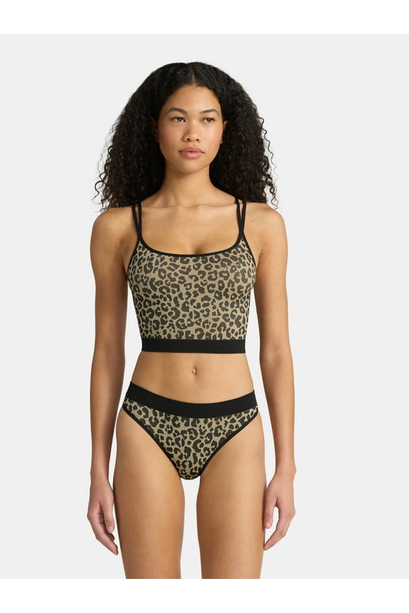 Women’s Seamless Cami Bra & Thong Panty Set, Sizes XS–XXXL