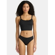 NO BOUNDARIES Women’s Seamless Cami Bra & Thong Panty Set, Sizes XS–XXXL