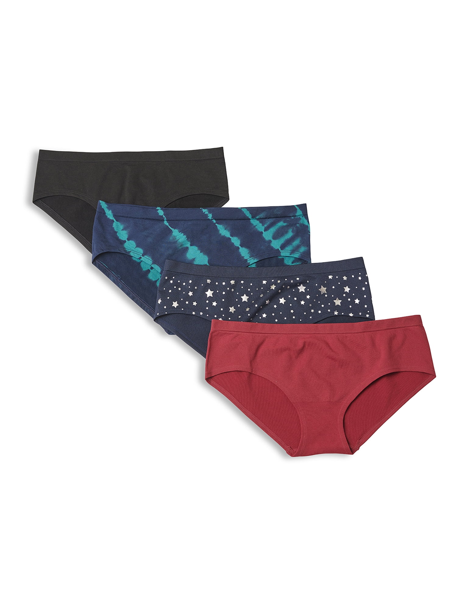 No Boundaries Women's Seamless Hipster Panties, 4Pack