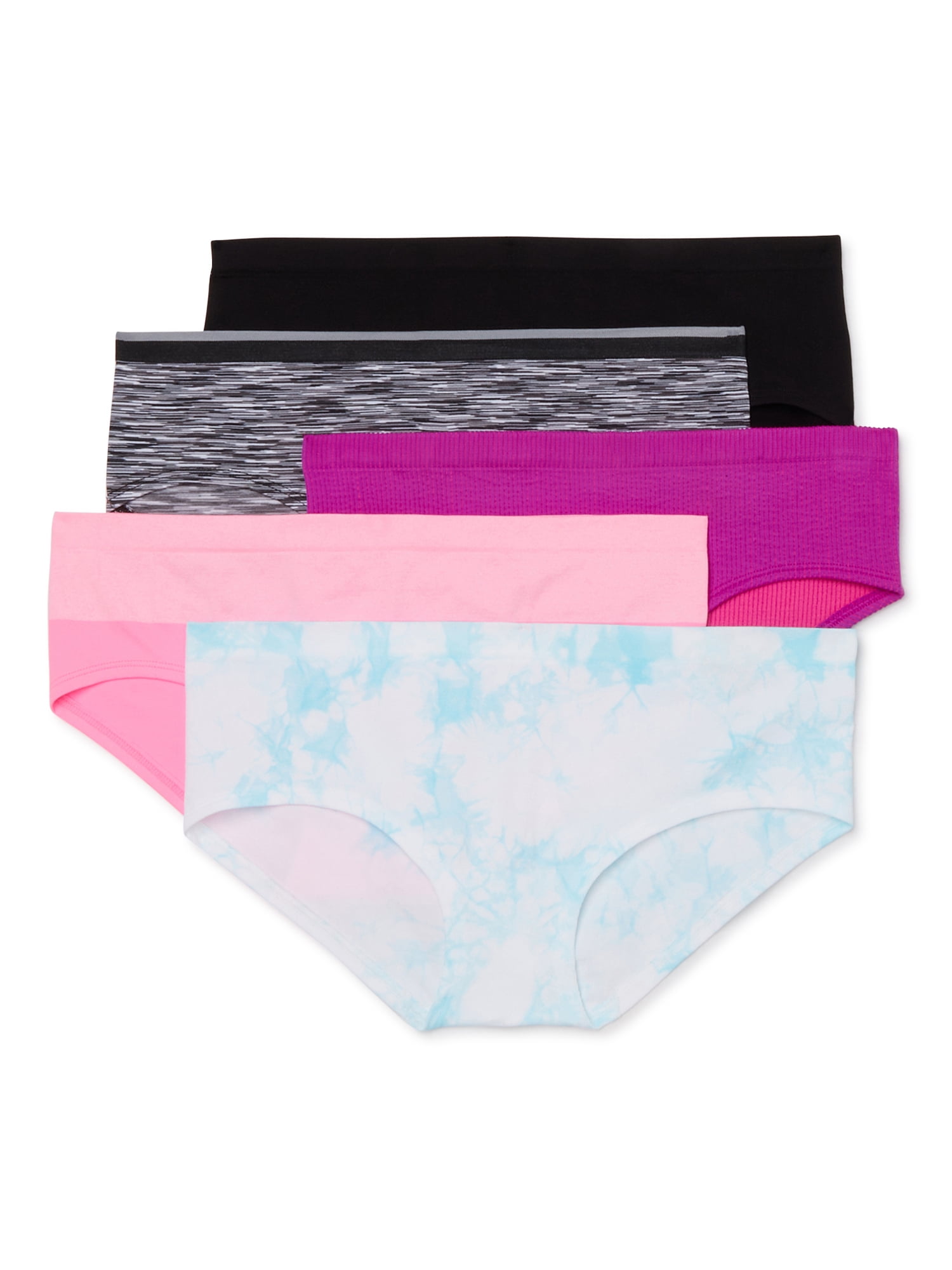 No Boundaries Women's Seamless Hipster Panty, 5Pack