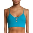 thumbnail image 1 of No Boundaries Women's Seamless Pullover Strappy Front Bralette, 1 of 7