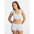thumbnail image 1 of No Boundaries Seamless Racerback Bralette and Boyshort Set, 2-Piece, Women's XS-XXXL, 1 of 5