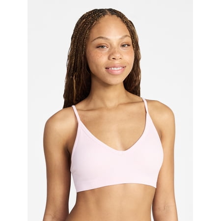 No Boundaries Seamless Ribbed Triangle Bralette, Sizes XS-XXXL