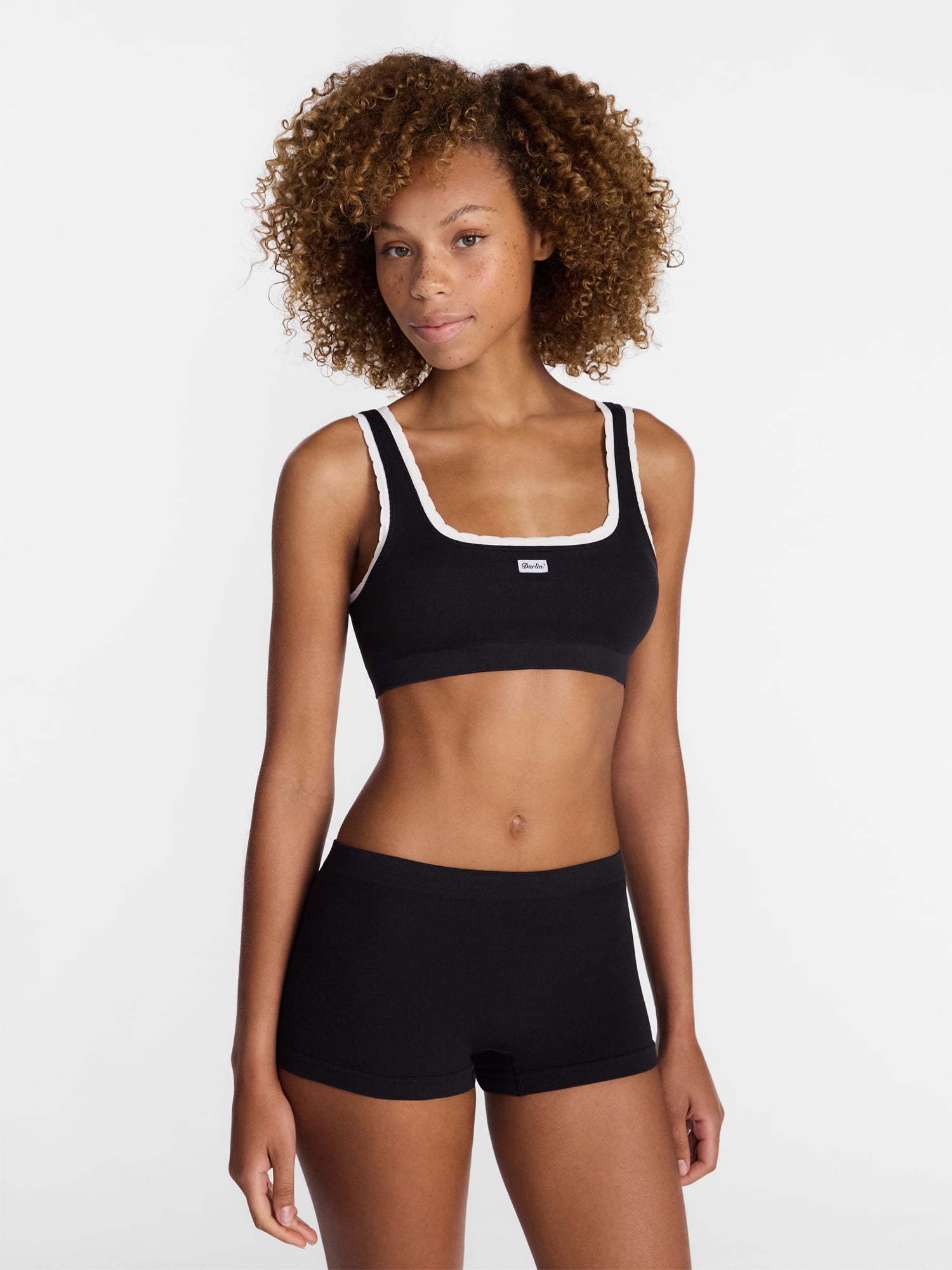 No Boundaries Seamless Cami and Boyshort Set, 2-Piece, Women's XS