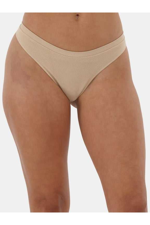 Women's Seamless Scoop Thong Panty, Sizes XS to XXXL