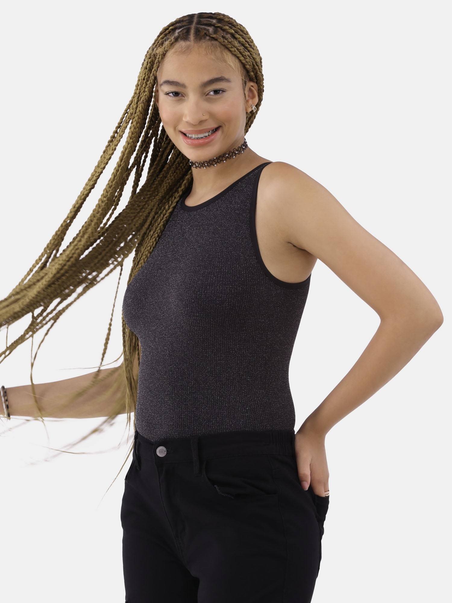 No Boundaries Seamless Shimmer Bodysuit, Women's and Women's Plus — free download