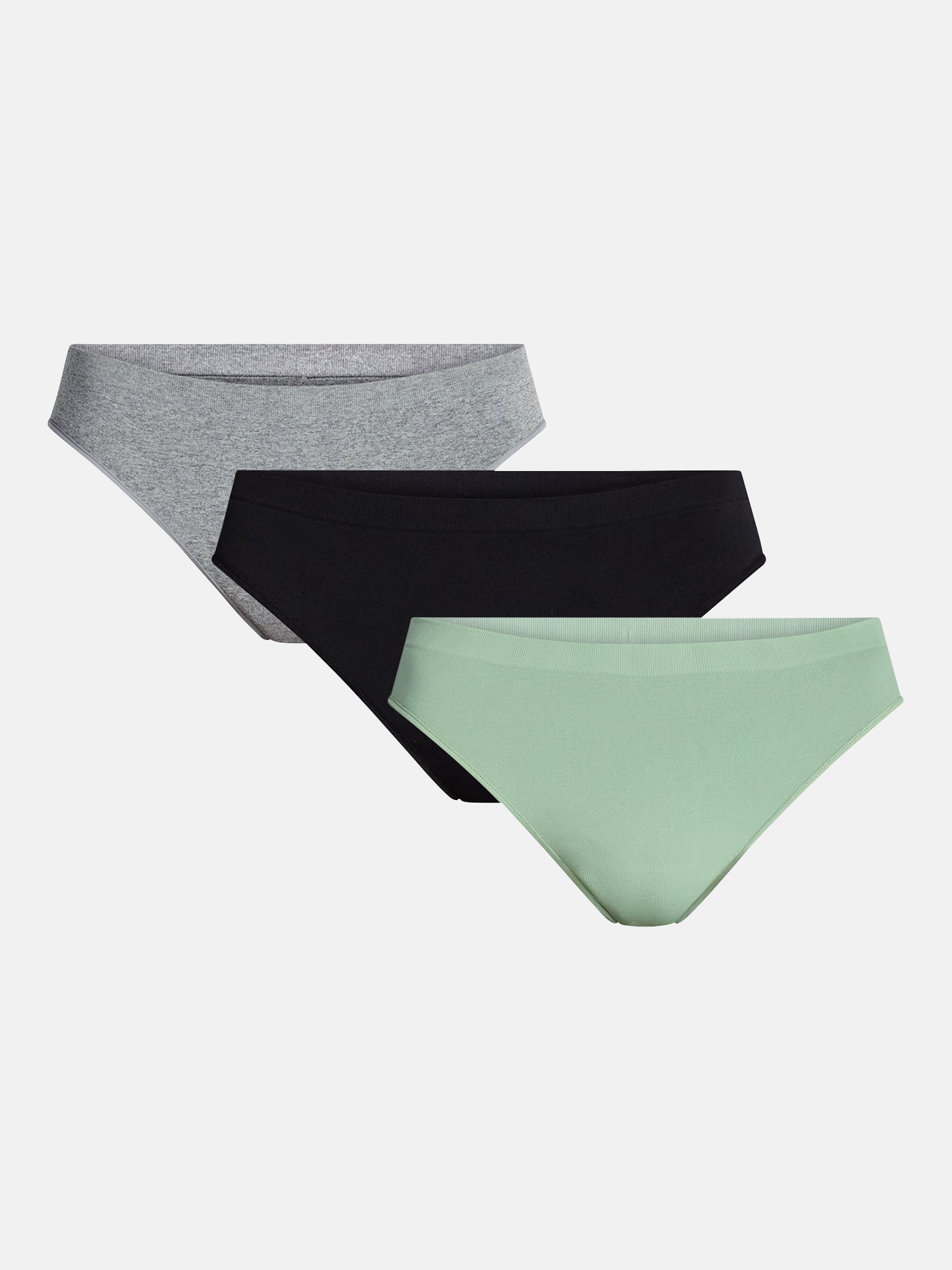 No Boundaries Seamless Thong Panties, 3 Pack, Women's XS-XXXL