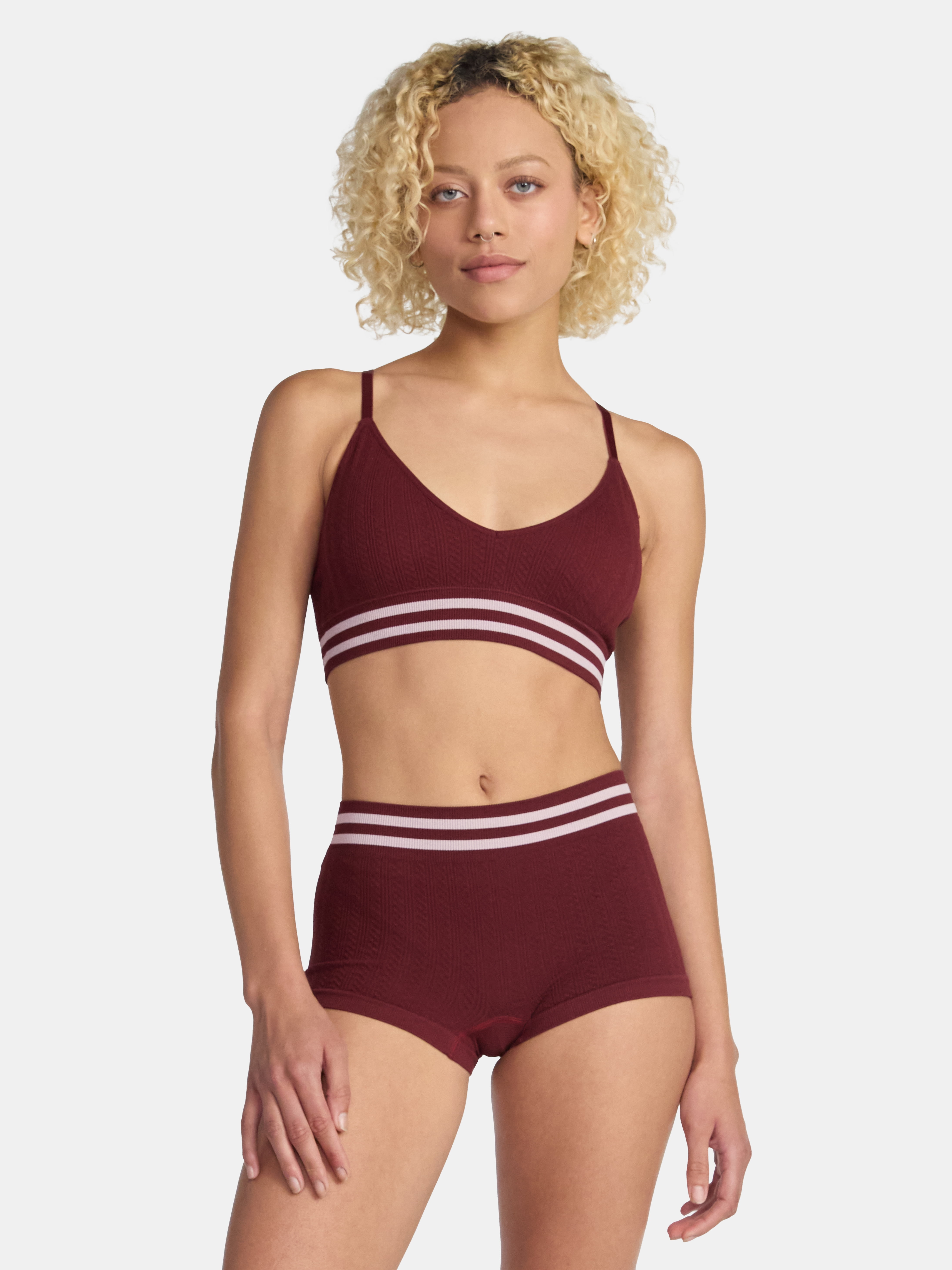 No Boundaries Women's Seamless Triangle Bralette and