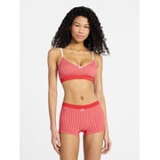 Seamless Triangle Bralette & Boyshort Set, 2-Piece, Women's XS-XXXL