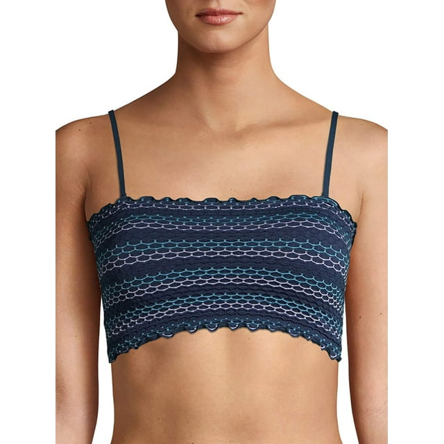 No Boundaries Women's Seamless Waffle Bandeau Bra