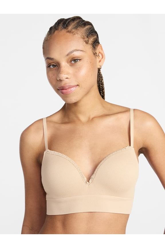 Seamless Wirefree Bra with Lace, Women's 32A-44DDD