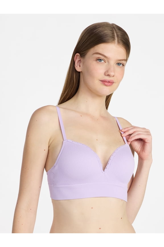 Seamless Wirefree Bra with Lace, Women's 32A-44DDD