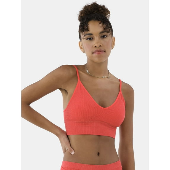 No Boundaries Women's Shimmer V-Neck Brami, Sizes XS-3XL